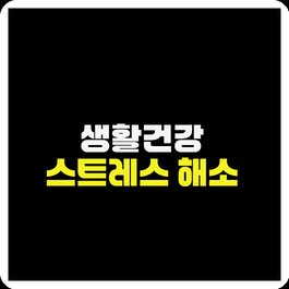 생활건강 스트레스 해소