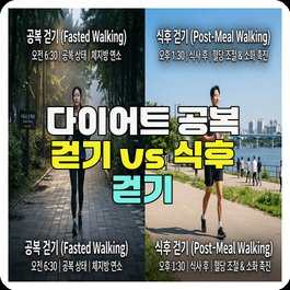 다이어트 공복 걷기 vs 식후 걷기