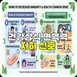 건강상식 면역력 저하 신호